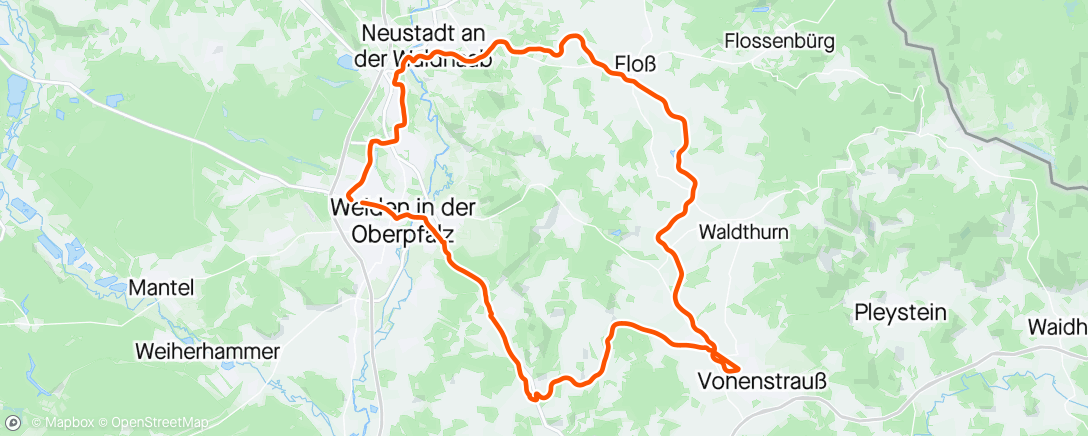 Mapa de la actividad, ... über Vohenstrauß 🌥️