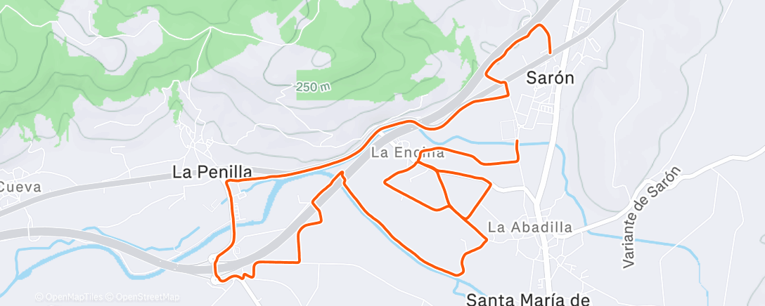 Map of the activity, 10k saron