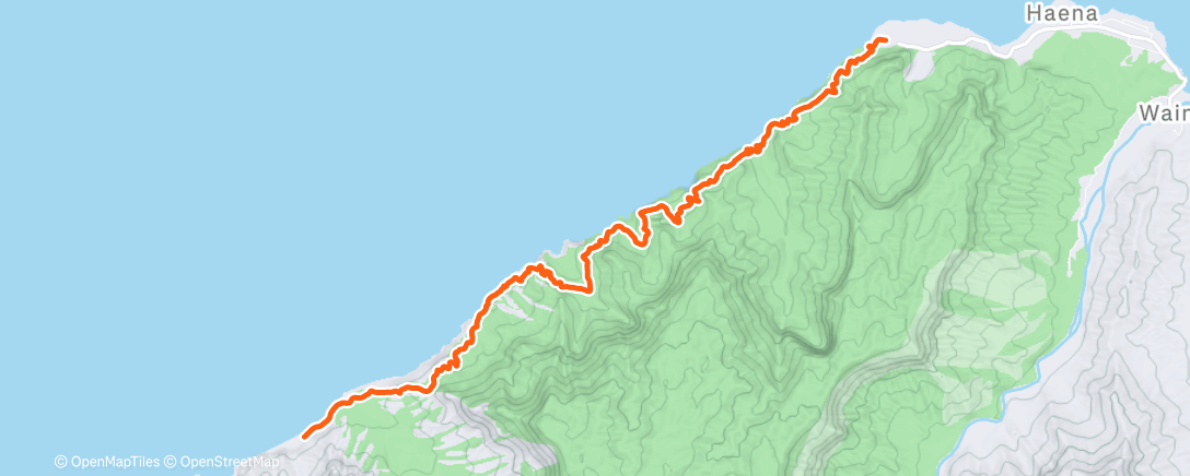 Map of the activity, Morning Hike