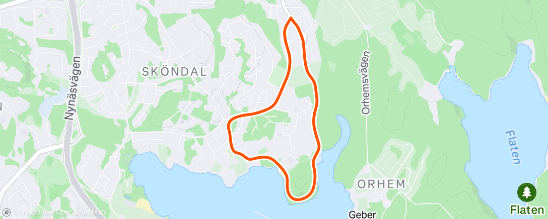 Map of the activity, Lunch Run