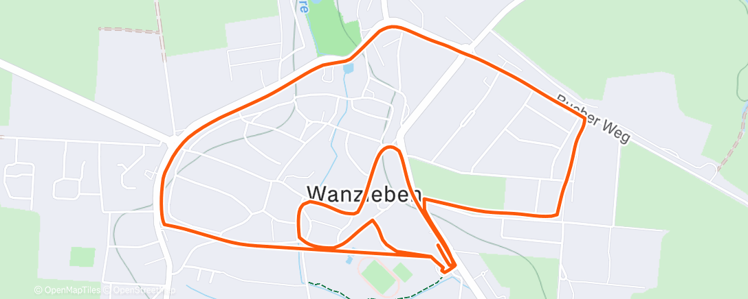 Map of the activity, Abendlauf