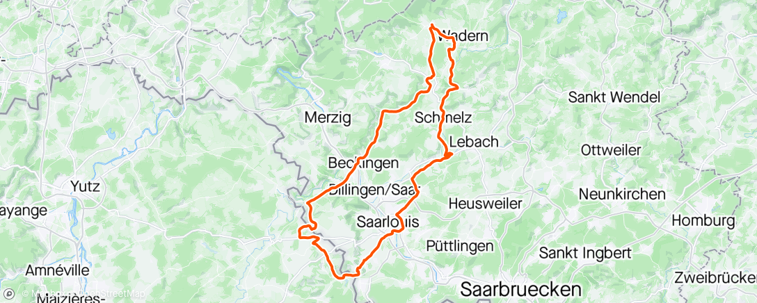 Mapa de la actividad (Bous, Berus, Busendorf. Im Westen nichts Neues🤷‍♂️)