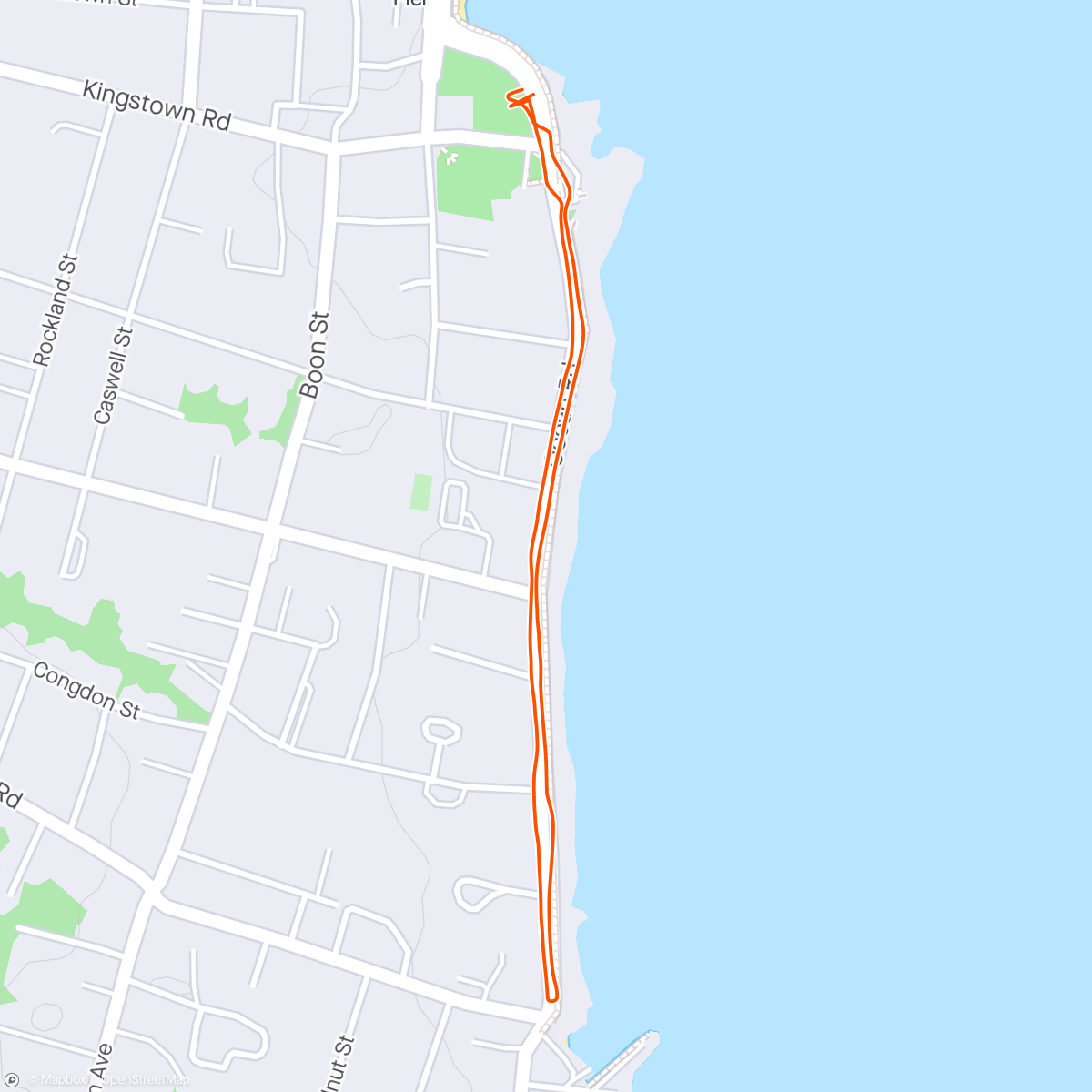 Map of the activity, Sea wall with our new baby