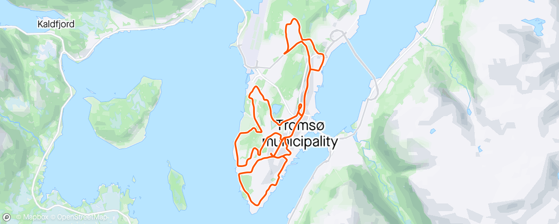 Map of the activity, Omvei til badeland