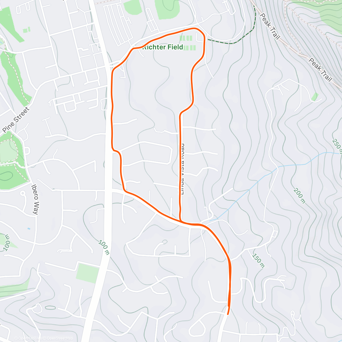 Map of the activity, Running Streak Day 4746: Run break!