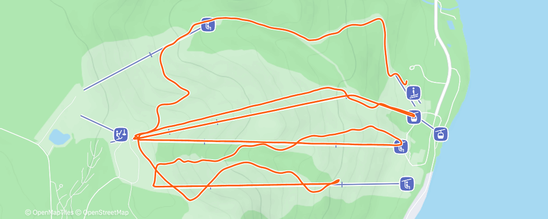 Map of the activity, Morning Snowboard