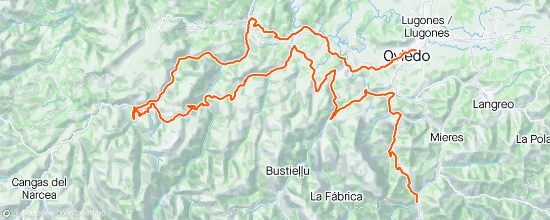 Mappa dell'attività S1 Asturias