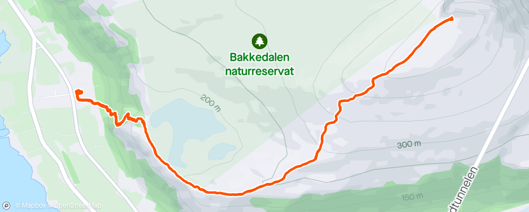 Map of the activity, Påsketur til Skulen i varierende vær