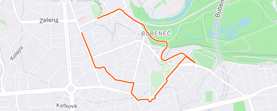 Карта физической активности (Afternoon Run)