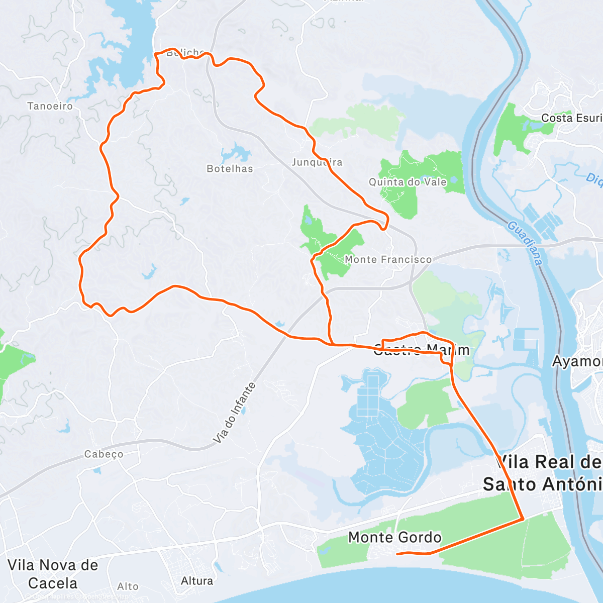 Map of the activity, Tour de l’algarve 🇵🇹