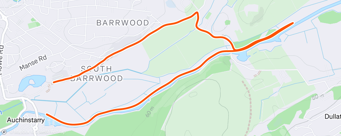 Map of the activity, Morning Run