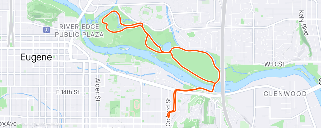 Map of the activity, Pre's Trail