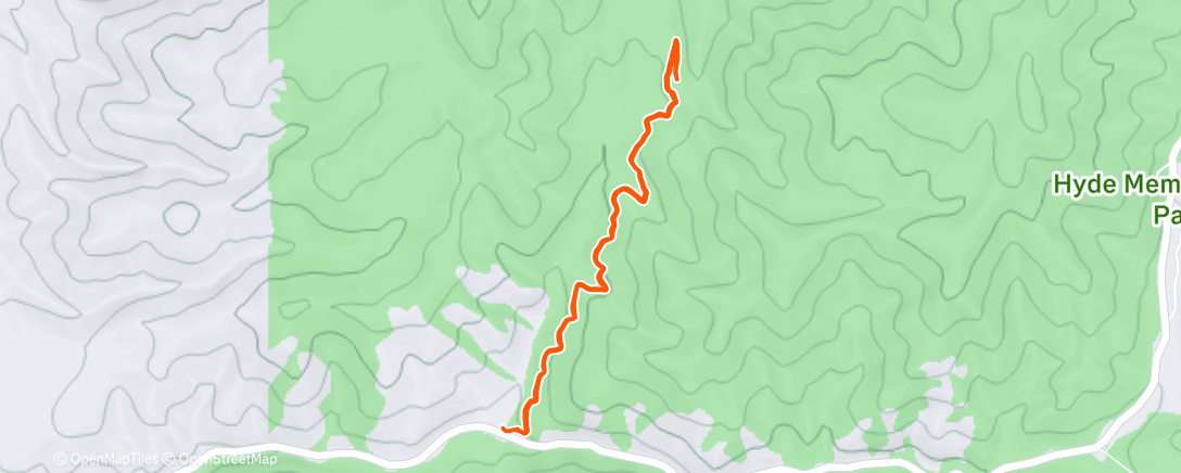 Map of the activity, Morning Run