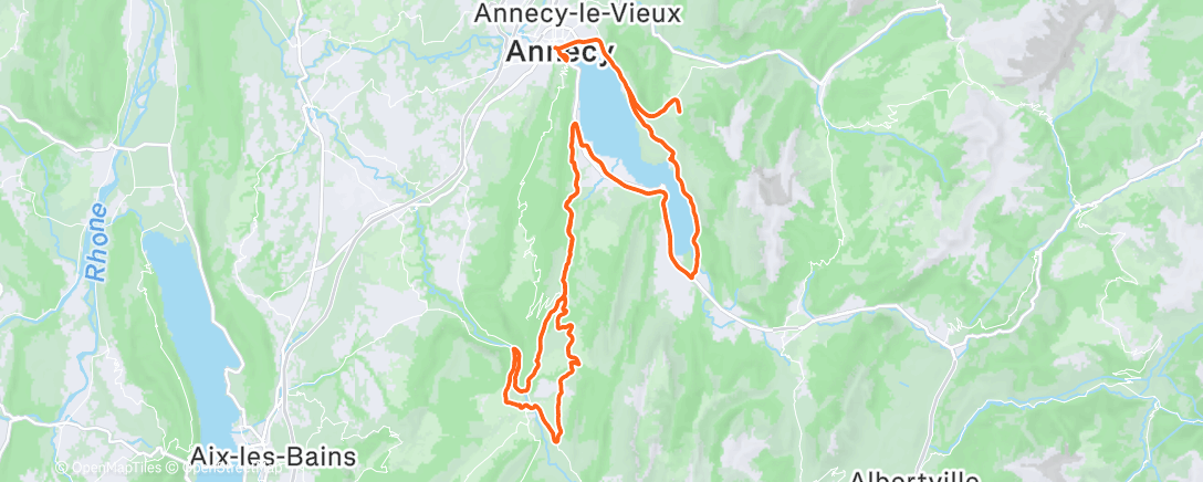 Map of the activity, L’écart se creuse avec Demangeon… objectif 30’ d’avance au Roc…