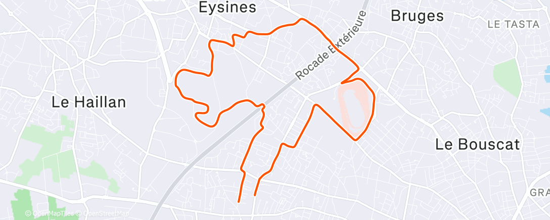 Map of the activity, Footing « long » 😅 de Noël