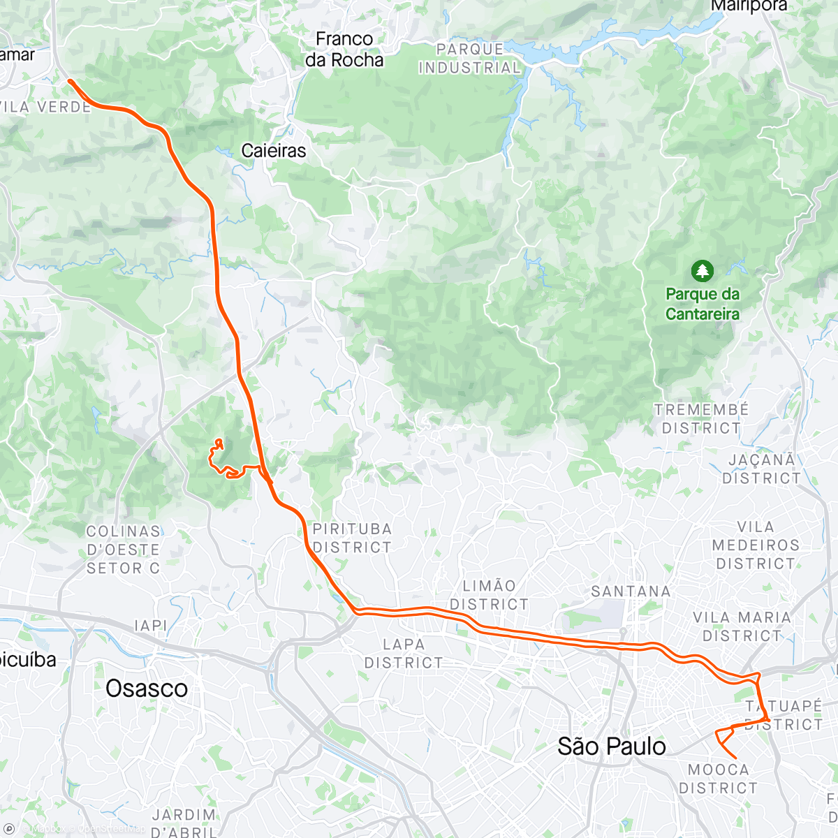 アクティビティ「Pau Mandado Pico mais km 36」の地図