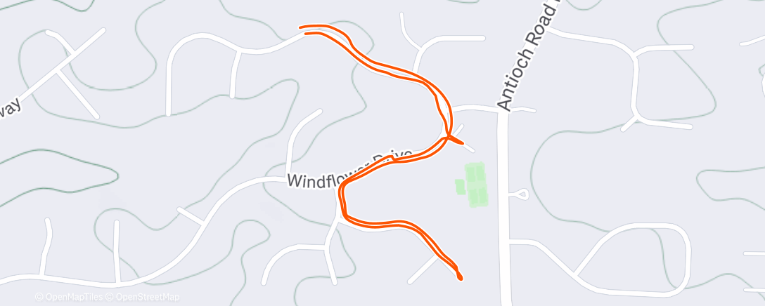 Map of the activity, Afternoon Walk