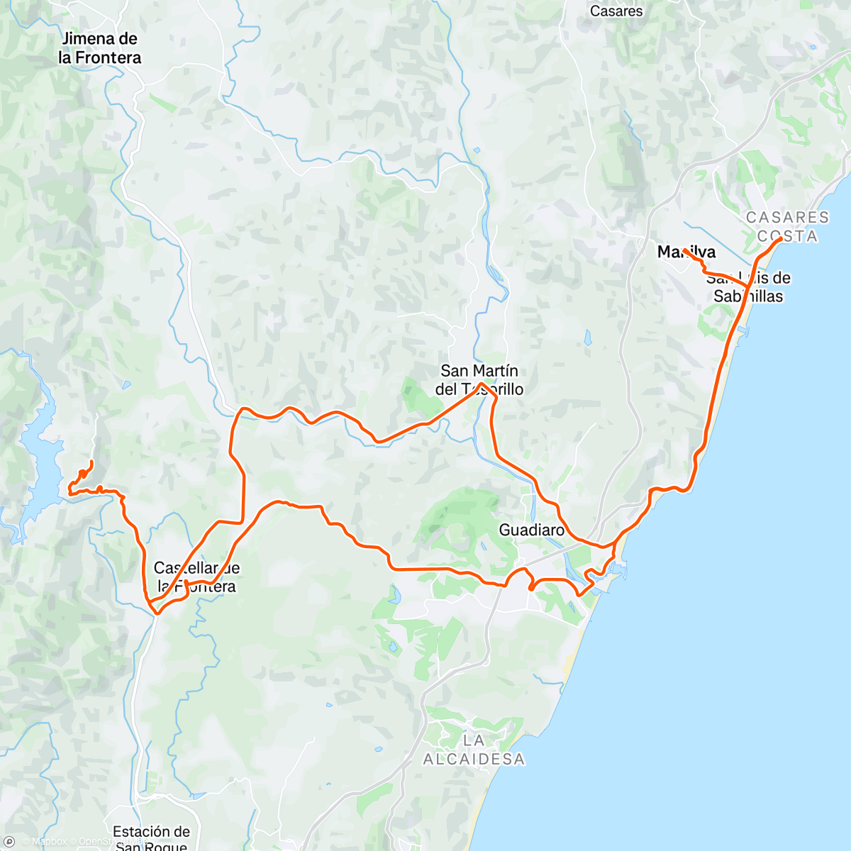 Map of the activity, Con la grupeta vasca 🚴‍♂️ al Castillo de Castellar.