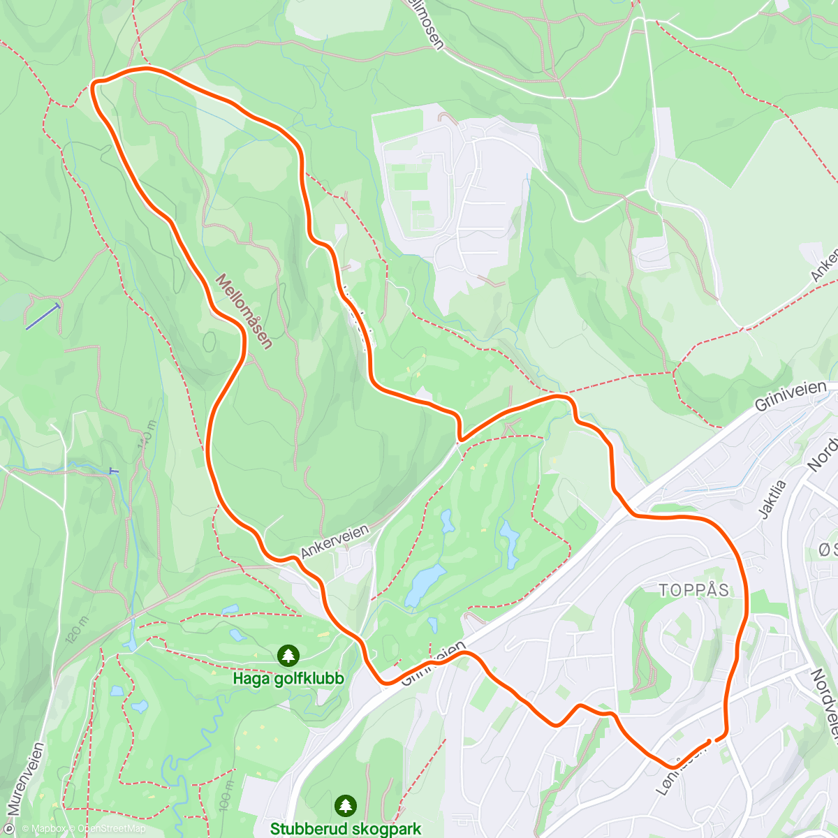 Map of the activity, Lundrunden