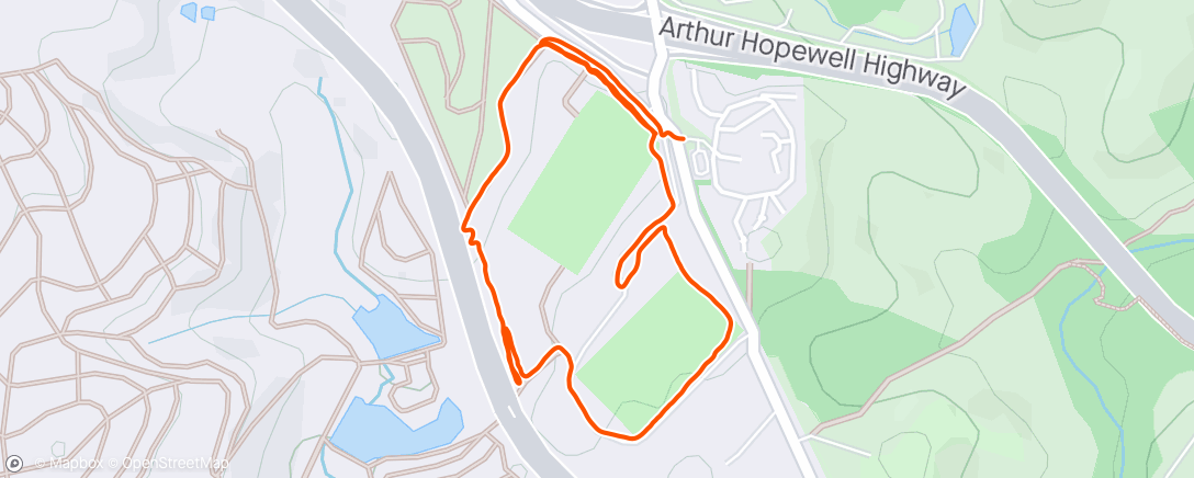 Map of the activity, Morning Run/walk 30 min