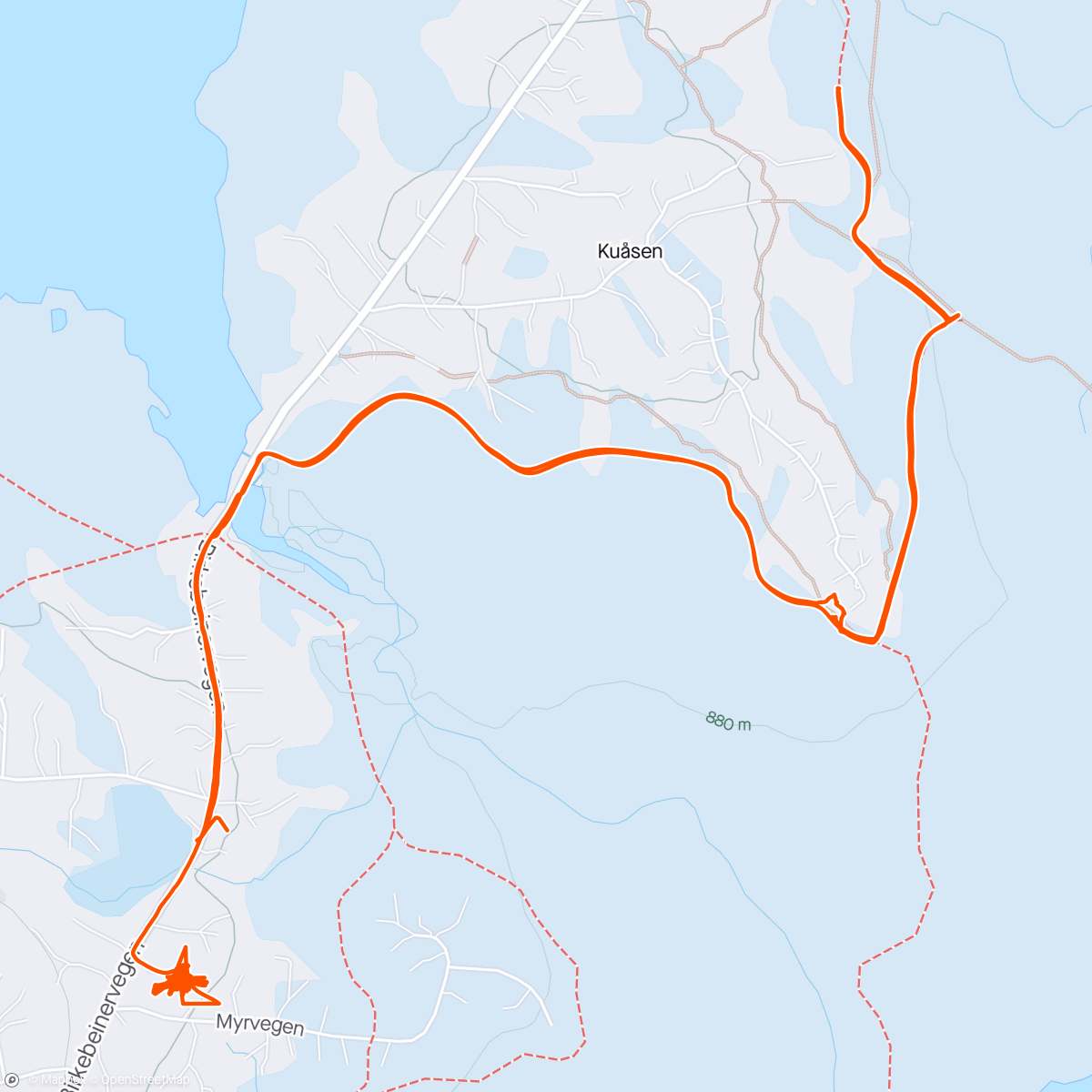 Map of the activity, Langlauf