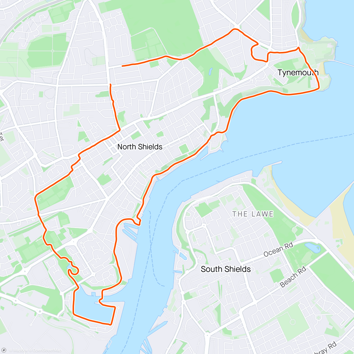 Map of the activity, Evening Run t'pub