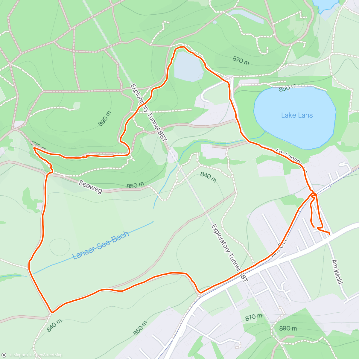 Map of the activity, Spaziergang 🐕