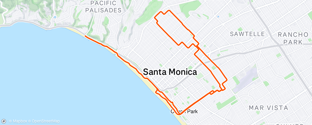 Map of the activity, Lunch Ride