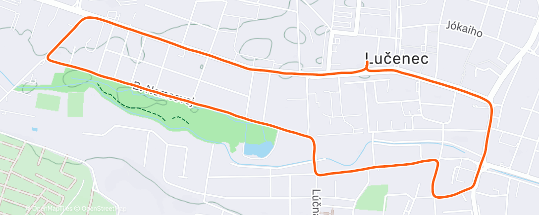 Map of the activity, Vianočný beh mesta Lučenec 🥉