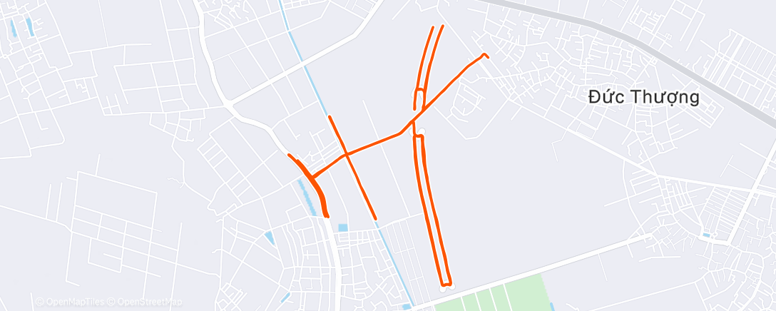 Map of the activity, Afternoon Run