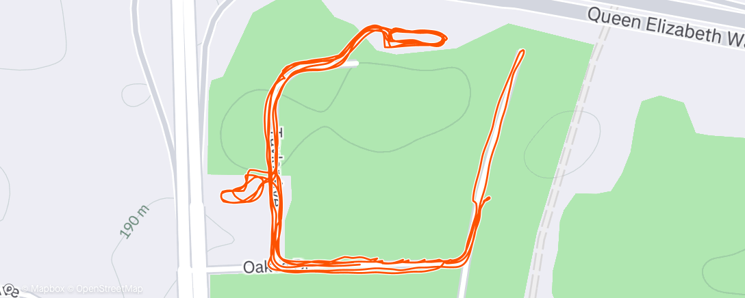 Map of the activity, Evening Ride