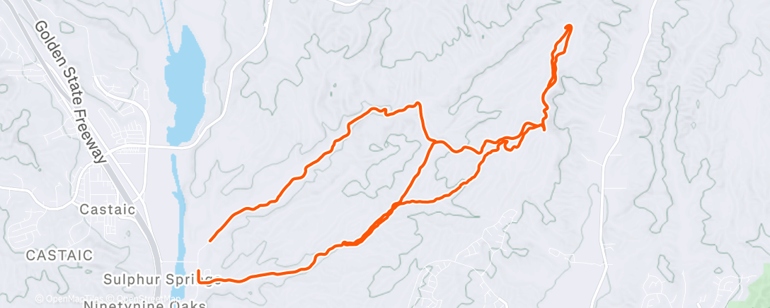 Map of the activity, Morning Mountain Bike Ride