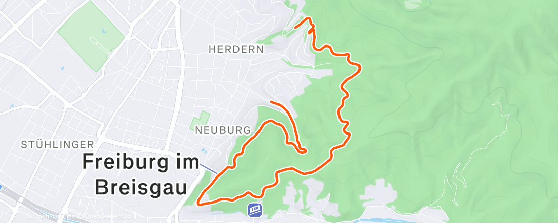 Map of the activity, Morning Run Katharinenbrunnen