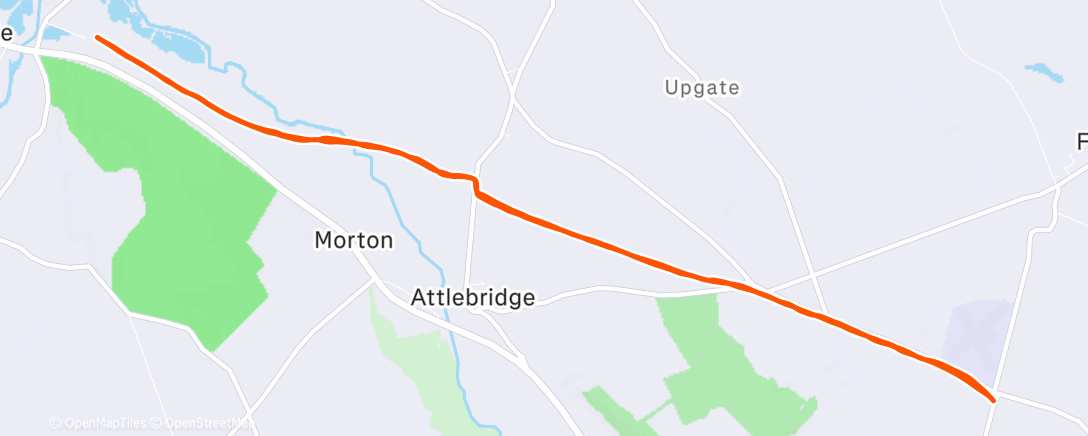 Карта физической активности (Marriott's Way out and back)