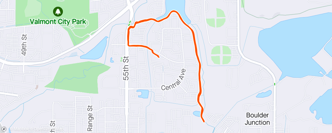 Map of the activity, After work group run