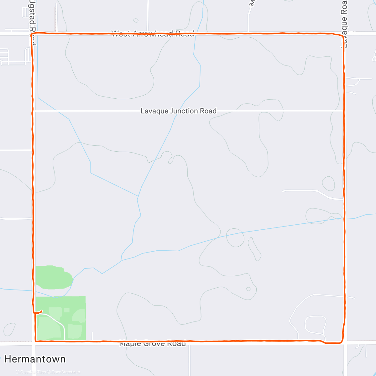 Map of the activity, Morning Run