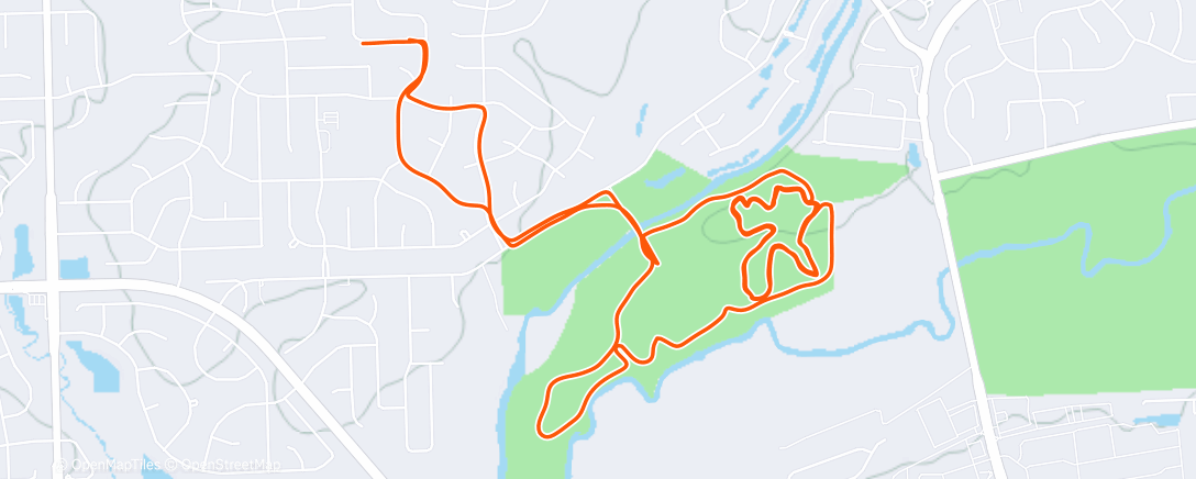 Map of the activity, Lunch Run