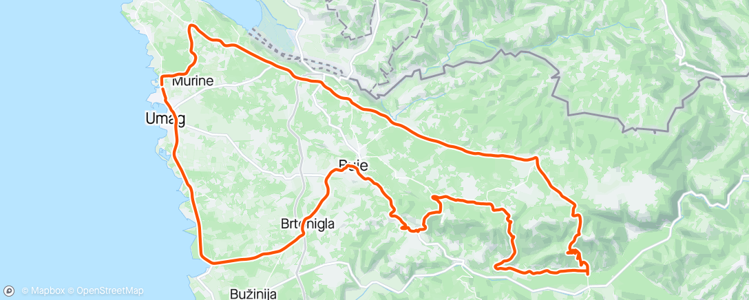 Map of the activity, Istria Granfondo