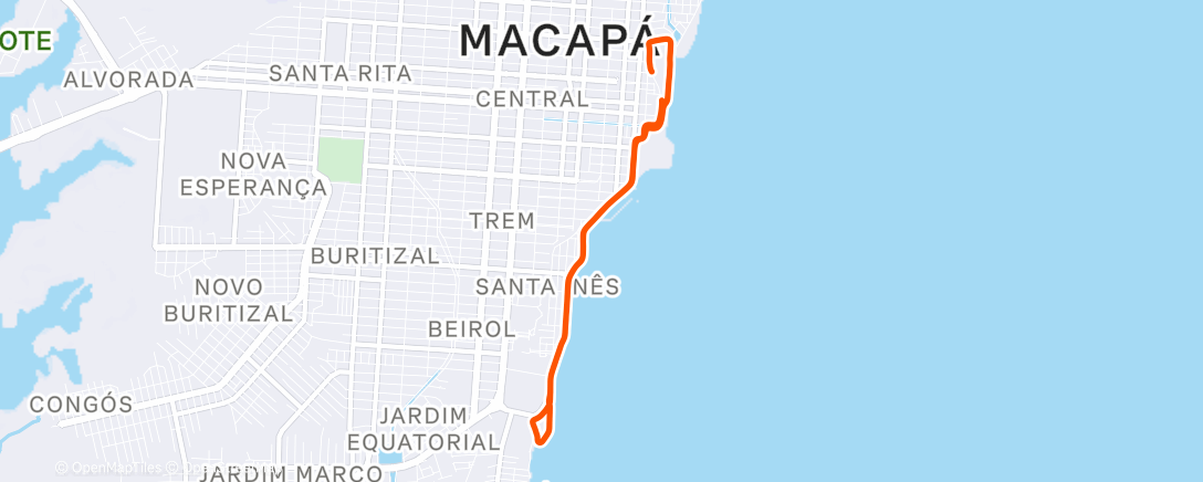 Map of the activity, Evening Walk
