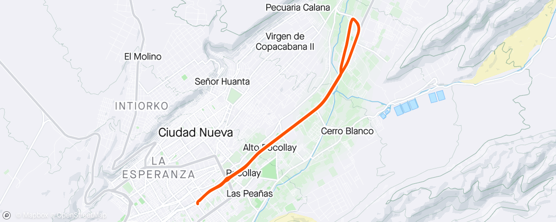 Map of the activity, Vuelta ágil