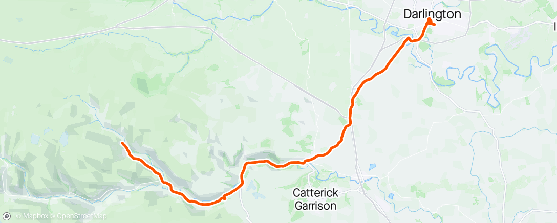 Карта физической активности (Homeward bound. CB inn to Darlington station)