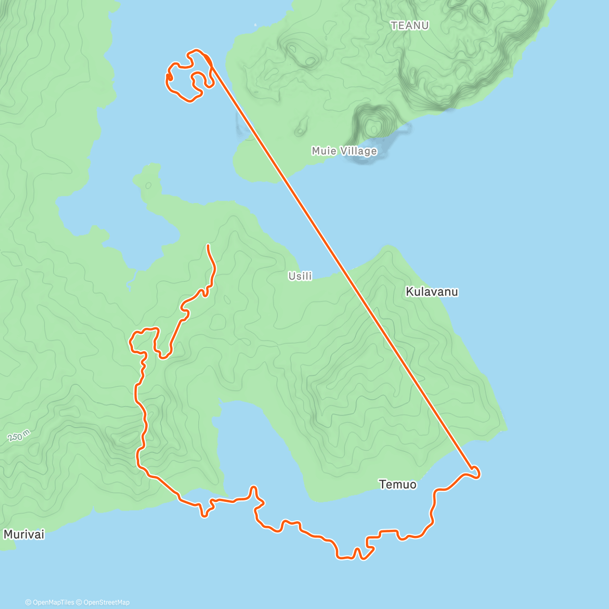 Карта физической активности (Zwift - Temple Trek in Watopia)