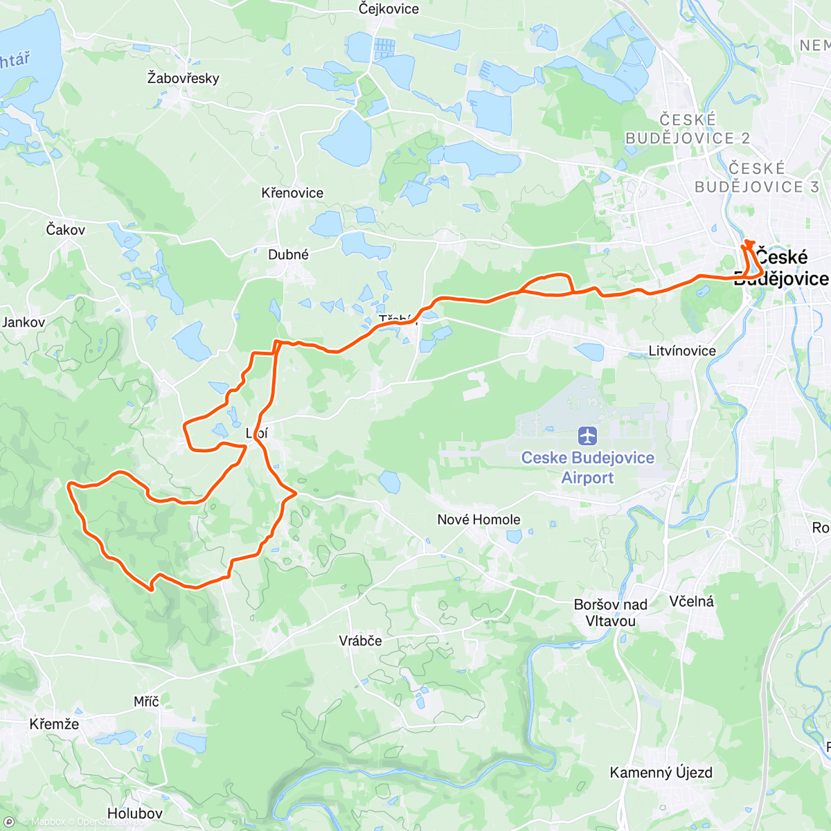 Map of the activity, Afternoon Mountain Bike Ride