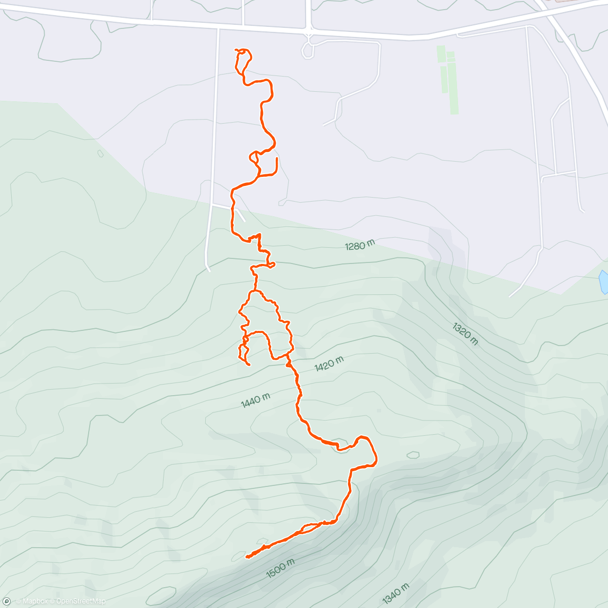 Map of the activity, Nadia’s Peak hiking trail