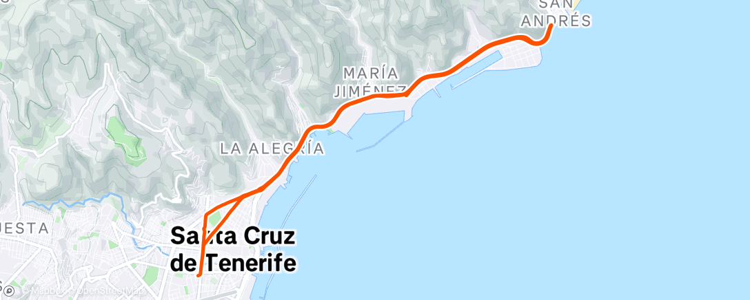 Map of the activity, Bicicleta por la mañana