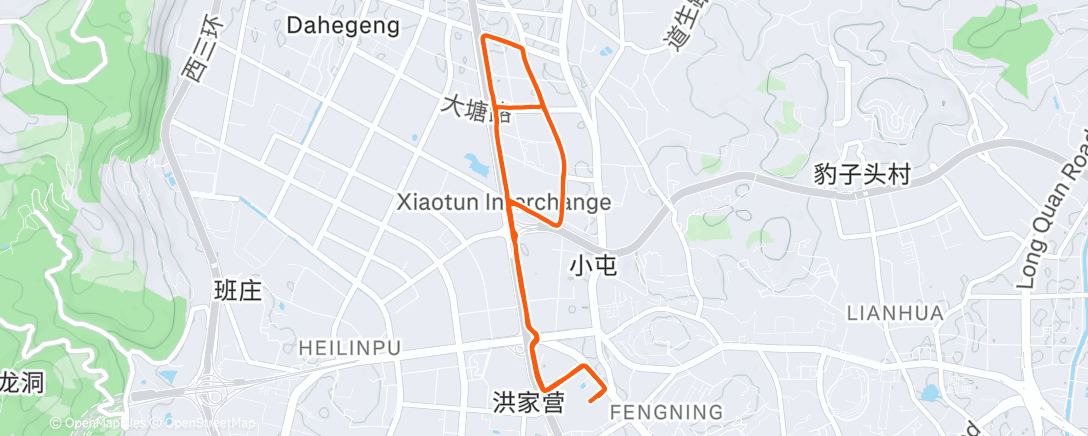 Карта физической активности (午后跑步)