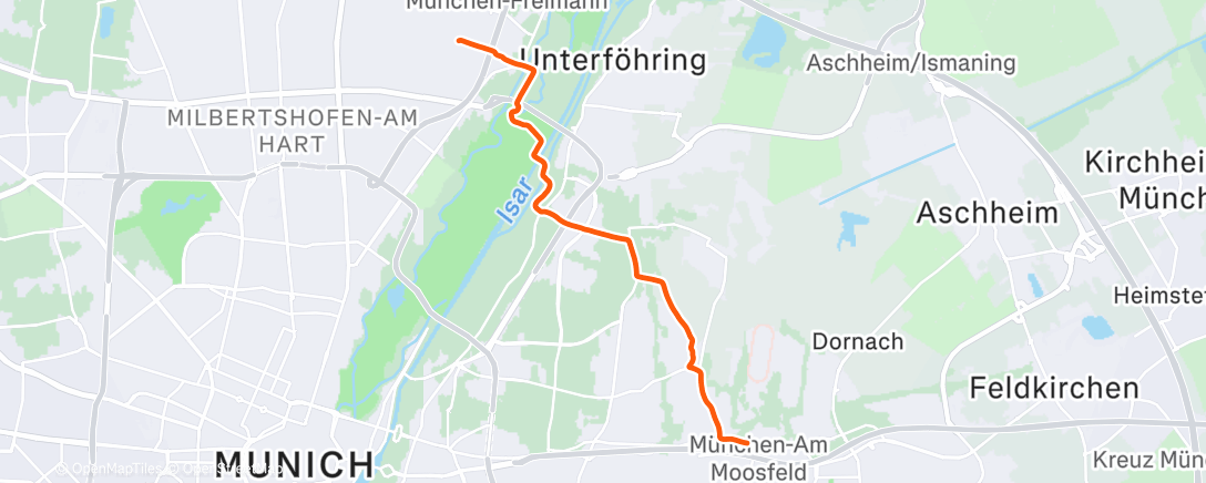 Map of the activity, Afternoon Ride