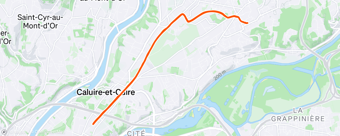 Map of the activity, Course à pied dans l'après-midi