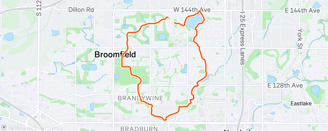 Map of the activity, “Medium long”