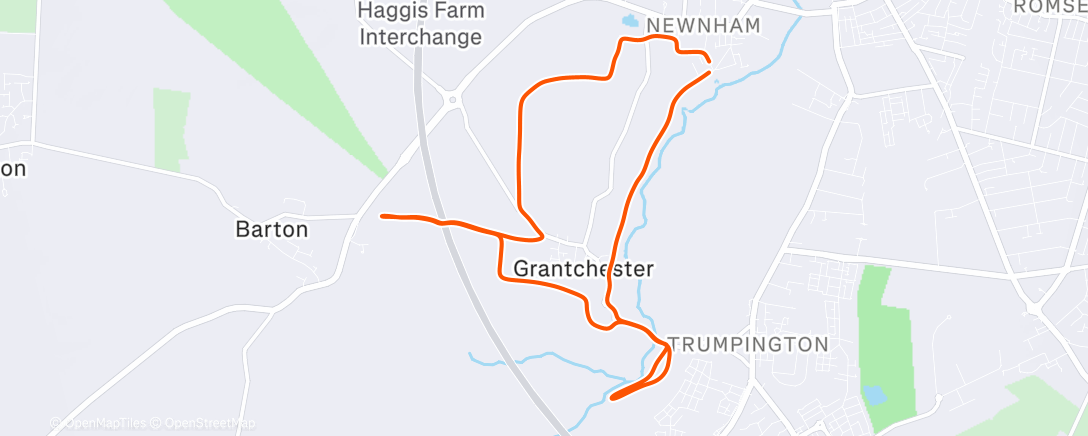 Map of the activity, Shelford running gang (srg)